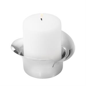 Georg Jensen Bloom Stainless Steel Pillar Candle Holder